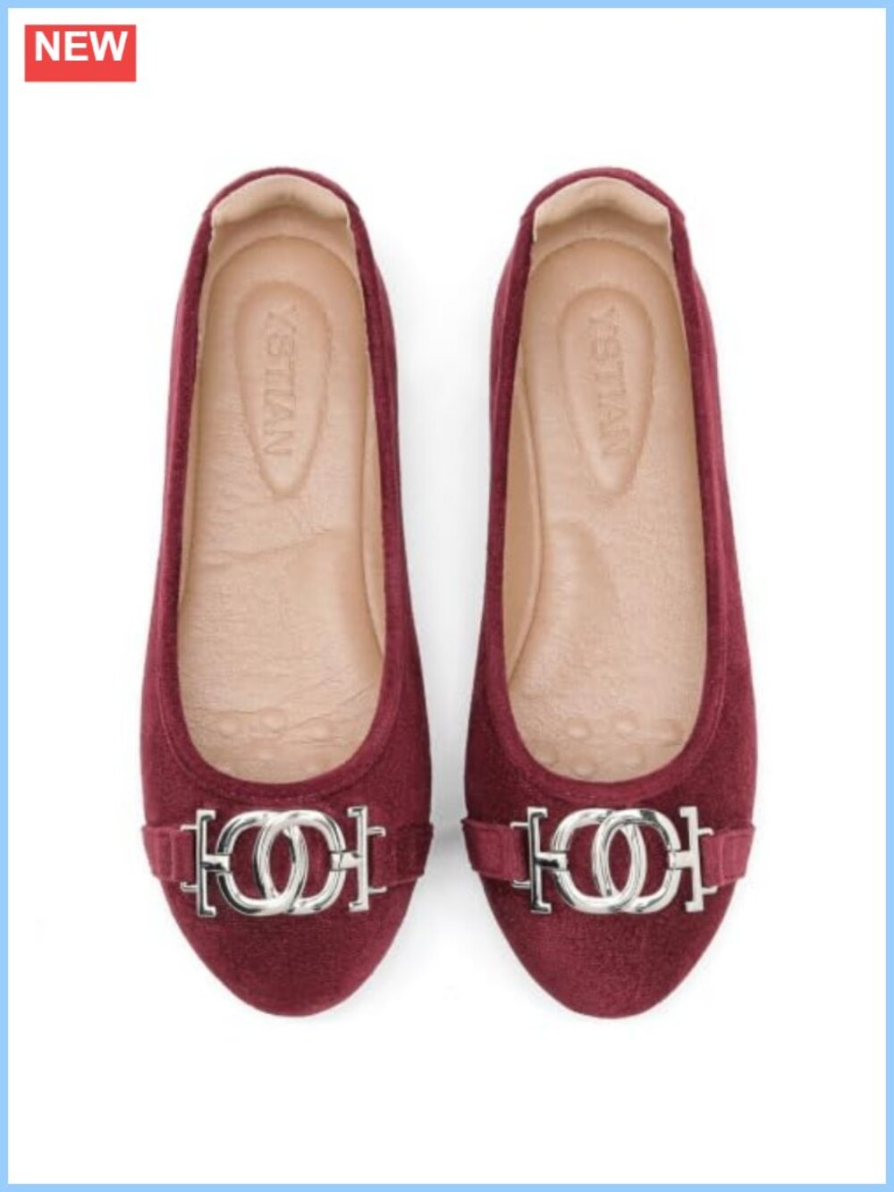 Women's Round Toe Ballet Flats Faux Suede Slip On Dress Shoes